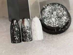 SILVER FOIL WIRE FLAKES (NAIL ART)