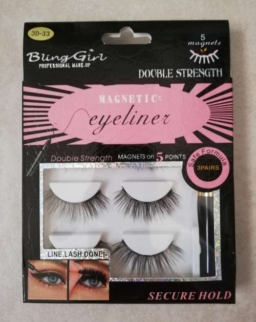 MAGNETIC EYELASHES WITH EYELINER (3 PAIRS IN BOX) 3D 33