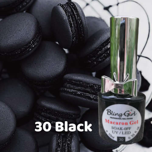 MACARON UV GEL POLISH 10ml - BLACK 30