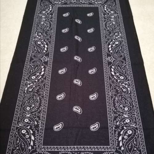 ADULT FACE BUFF - BLACK PAISLEY (Seamless)