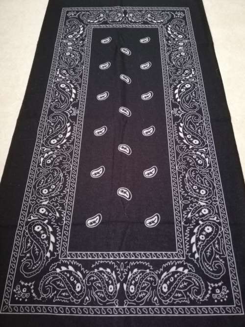 ADULT FACE BUFF - BLACK PAISLEY (Seamless)