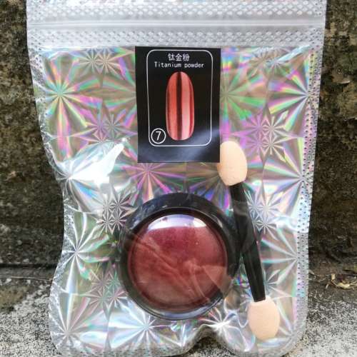 CHROME NAIL POWDER BRICK RED 7