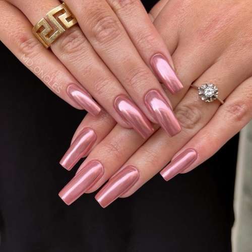 CHROME NAIL POWDER CHAMPAGNE ROSE 5