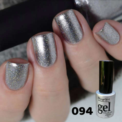 UV Soak Off Gel Color 10ml - Silver Shimmer 094