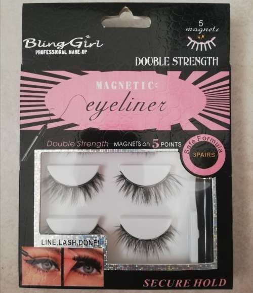 MAGNETIC EYELASHES AND EYELINER (3 MIXED PAIRS)
