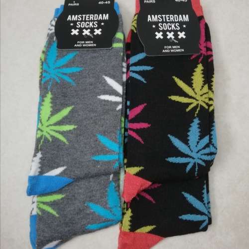 AMSTERDAM MIDCALF SOCKS - 12 PAIRS (WEED) EXCELLENT QUALITY