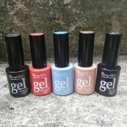 3 x UV GEL COLORS WITH BASE and TOP COAT