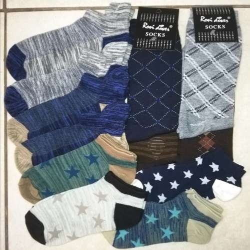 MENS SOCKS - 12 PAIRS (4 MIDCALF . 4 MOTTEE ZCONIA . 4 ANKLE)