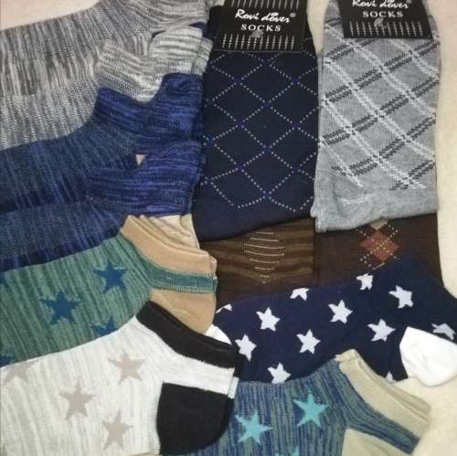MENS SOCKS - 12 PAIRS (4 MIDCALF . 4 MOTTEE ZCONIA . 4 ANKLE)