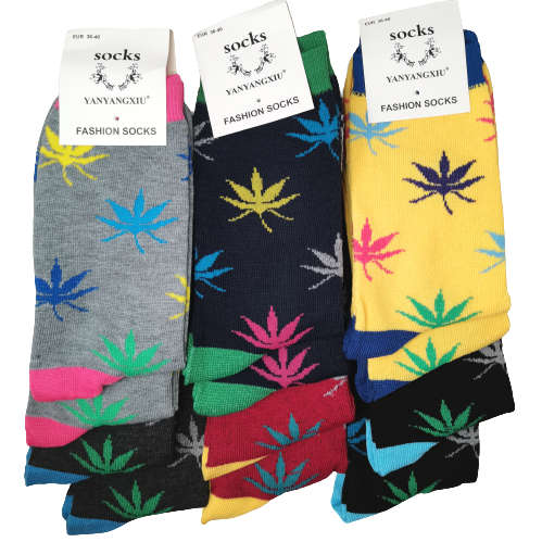 UNISEX MIDCALF SOCKS - 12 PAIRS (ALOE DESIGN SIZE 36-40)