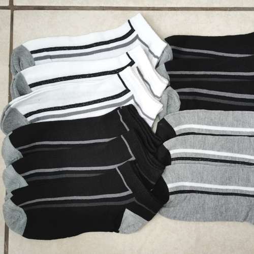 MENS ANKLE SOCKS - 12 PAIRS MIXED