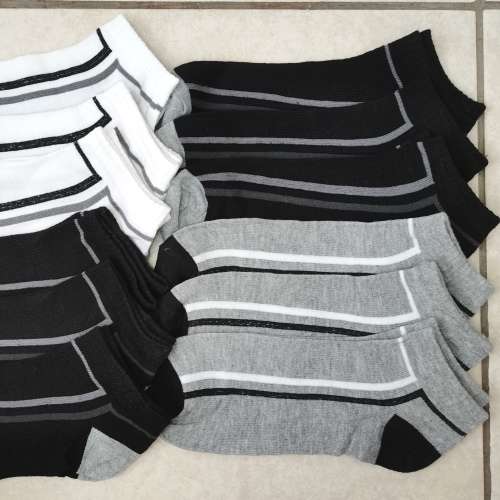 MENS ANKLE SOCKS - 12 PAIRS MIXED