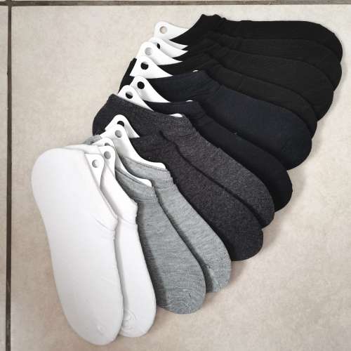 MENS ANKLE SOCKS - 12 PAIRS PLAIN