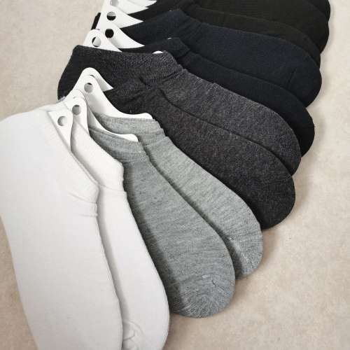MENS ANKLE SOCKS - 12 PAIRS PLAIN