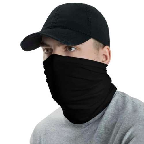 ADULT FACE BUFF / NECK GAITER - BLACK (seamless)