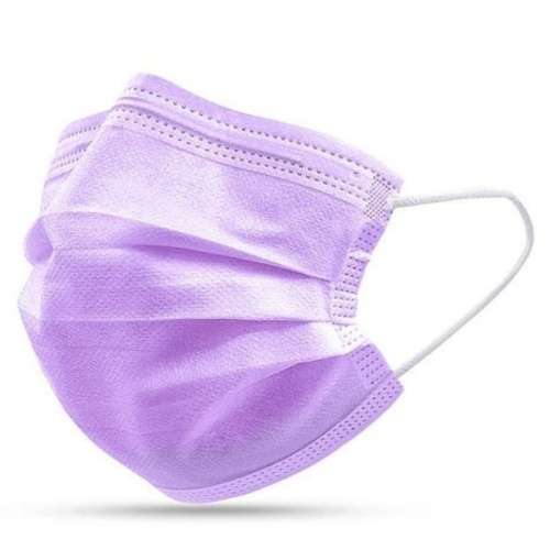 10 DISPOSABLE FACEMASKS - PURPLE