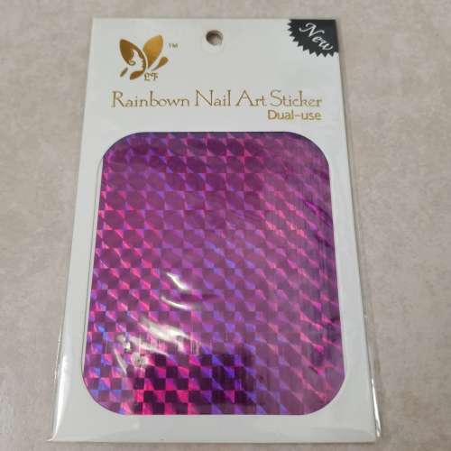 NAIL STICKERS PURPLE STRAIGHT LINES 09