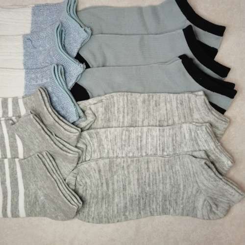 MENS ANKLE SOCKS - 12 PAIRS MIXED