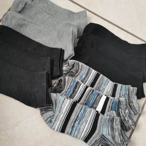 MENS ANKLE SOCKS - 12 PAIRS MIXED
