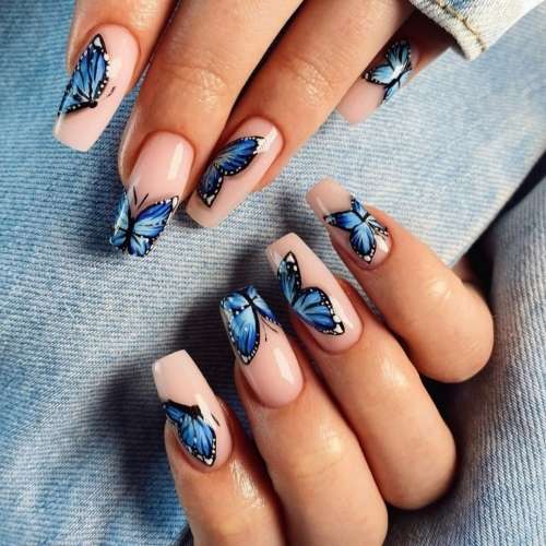 BUTTERFLY PRINT NAIL FOILS (PACK OF 10)