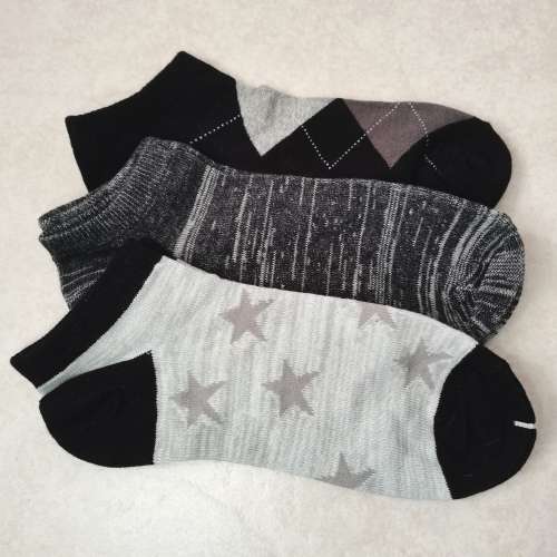 3 PAIRS MENS ANKLE SOCKS (GREY)