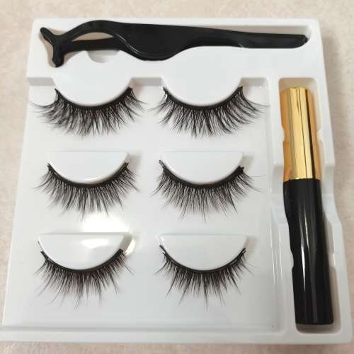 MAGNETIC EYELASHES AND EYELINER (3 MIXED PAIRS)