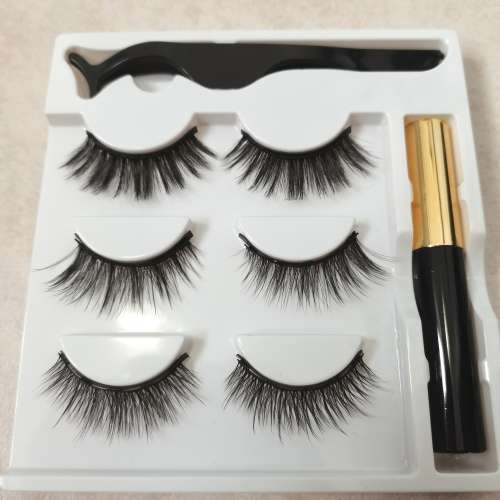 MAGNETIC EYELASHES AND EYELINER (3 MIXED PAIRS)