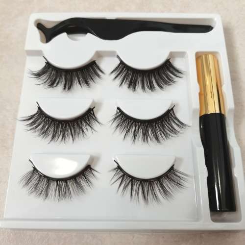 MAGNETIC EYELASHES AND EYELINER (3 MIXED PAIRS)