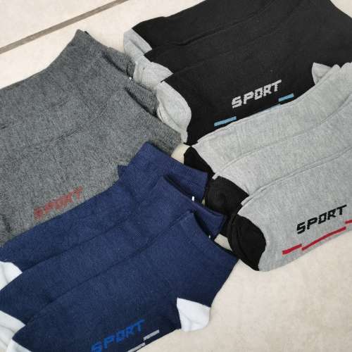 MENS ANKLE SPORT SOCKS - 12 PAIRS MIXED
