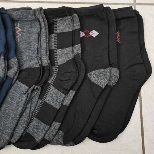 MENS CREW SPORT SOCKS - 12 PAIRS MIXED