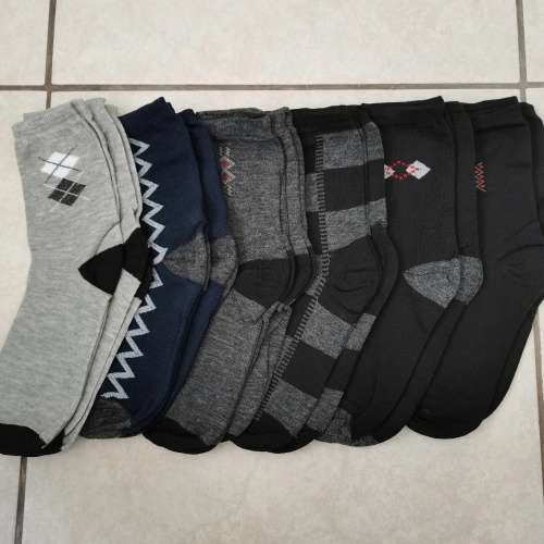 MENS CREW SPORT SOCKS - 12 PAIRS MIXED