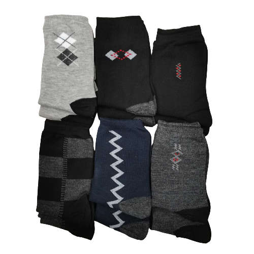 MENS CREW SPORT SOCKS - 12 PAIRS MIXED