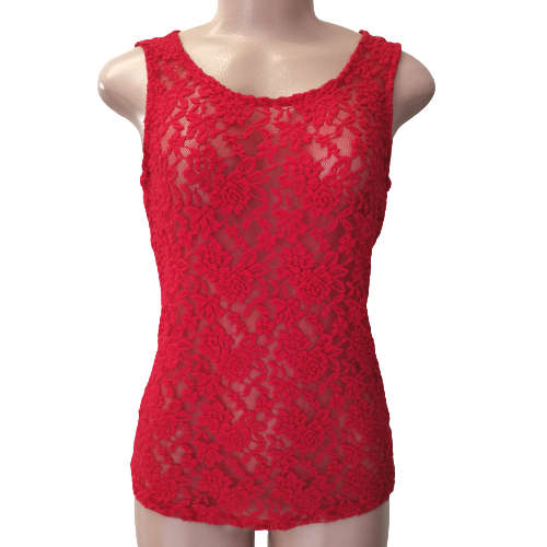MERIEN HALL RED LACE TOP (10)
