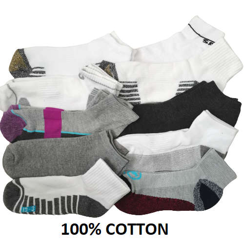 10 PAIRS MENS COTTON CUSHIONED ANKLE SOCKS