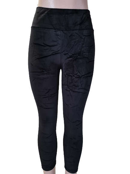 LADIES VELVET LEGGINGS - BLACK S/M