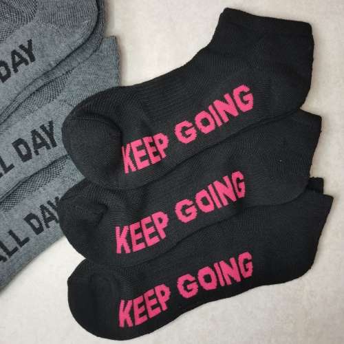 LADIES COTTON CUSHIONED ANKLE SOCKS - 6 PAIRS
