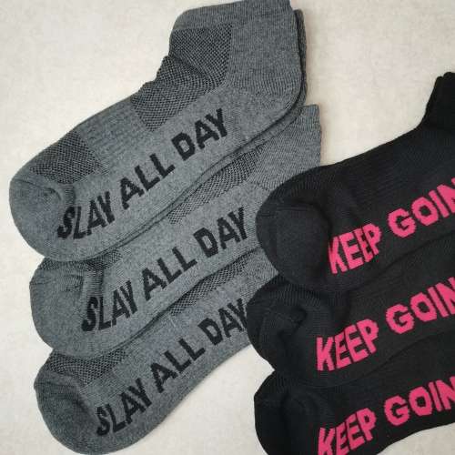 LADIES COTTON CUSHIONED ANKLE SOCKS - 6 PAIRS