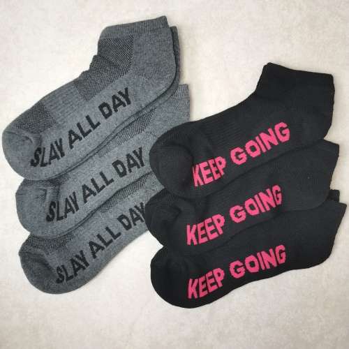 LADIES COTTON CUSHIONED ANKLE SOCKS - 6 PAIRS