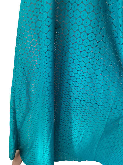 TEAL FLOOR LENGTH LACE DRESS (12/36) AAA+ QUALITY!