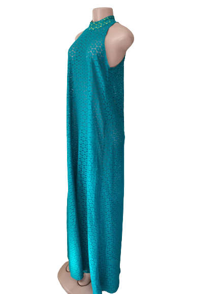 TEAL FLOOR LENGTH LACE DRESS (12/36) AAA+ QUALITY!