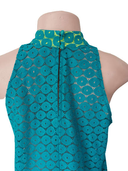 TEAL FLOOR LENGTH LACE DRESS (12/36) AAA+ QUALITY!