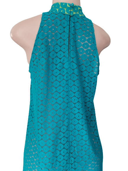 TEAL FLOOR LENGTH LACE DRESS (12/36) AAA+ QUALITY!