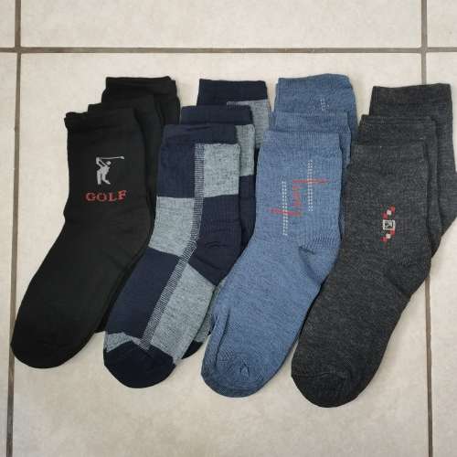MENS CREW SPORT SOCKS - 12 PAIRS MIXED