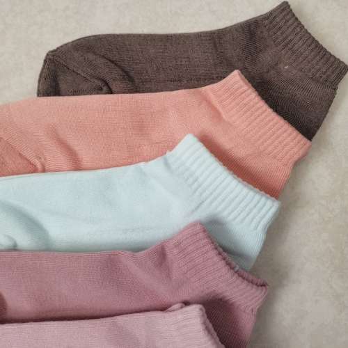6 PAIRS LADIES COTTON CUSHIONED ANKLE SOCKS