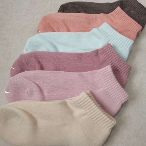6 PAIRS LADIES COTTON CUSHIONED ANKLE SOCKS