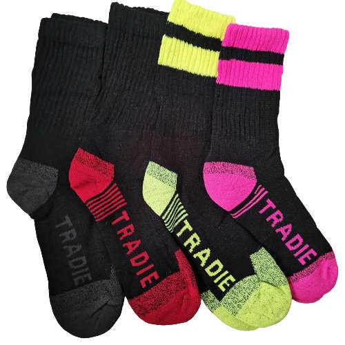 4 PAIRS OF MEN`S TRADIE WORK SOCKS  **AA EXCELLENT QUALITY**