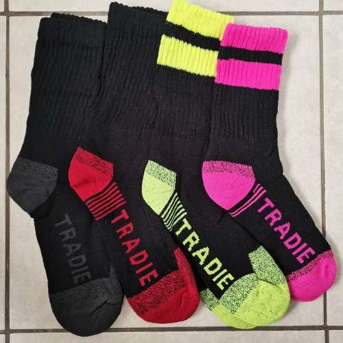 4 PAIRS OF MEN`S TRADIE WORK SOCKS  **AA EXCELLENT QUALITY**