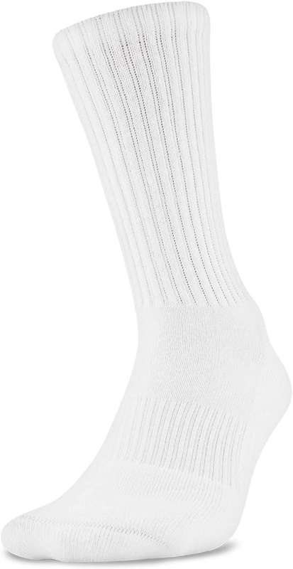 6 PAIRS OF MENS UNDER ARMOUR CREW SOCKS - WHITE
