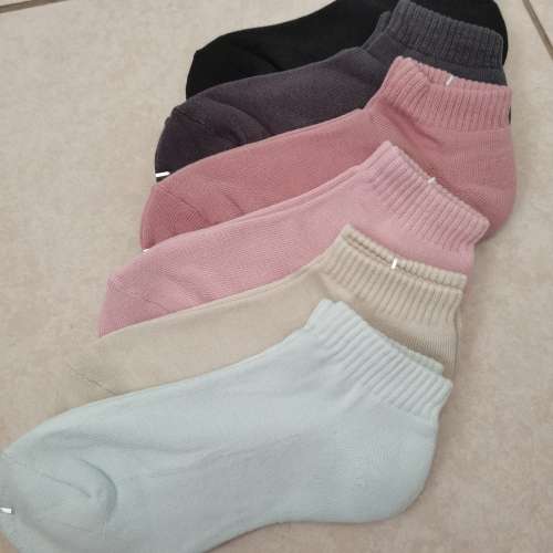LADIES THICK COTTON CUSHIONED ANKLE SOCKS - 6 PAIRS