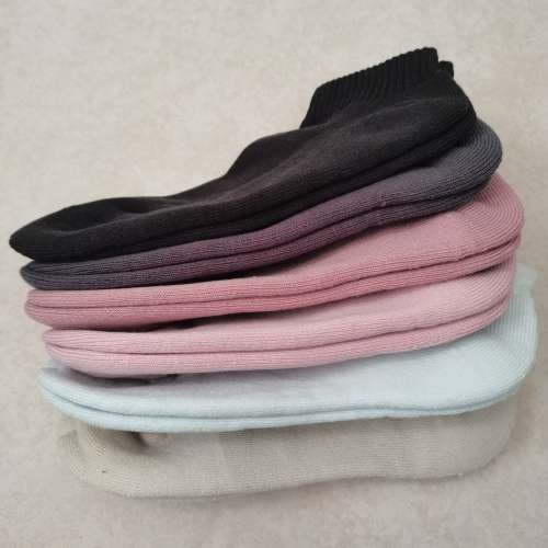 LADIES THICK COTTON CUSHIONED ANKLE SOCKS - 6 PAIRS